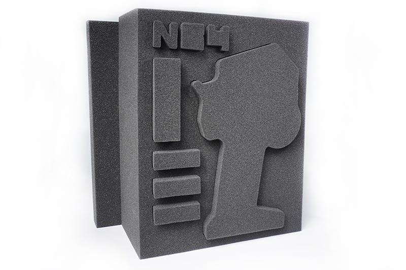 Koswork RC transmitter foam insert NB4, black, custom cut for radio and accessories, KOS32306.