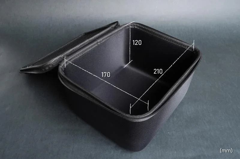 Koswork RC car accessory storage bag KOS32401, black, zippered, 210x170x120mm, semi-rigid case