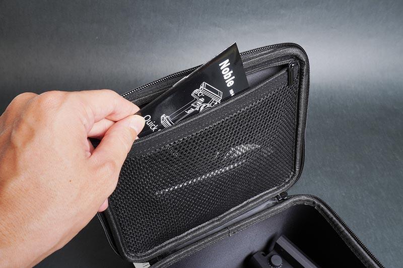 Koswork RC transmitter bag KOS32401, black mesh pocket, durable hard shell case