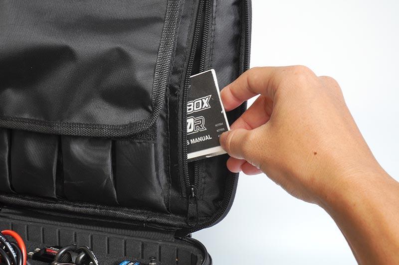 Koswork RC car accessory black pit bag KOS32418, zippered pocket, compact storage