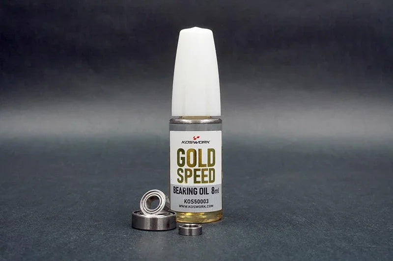 Koswork Gold Speed bearing oil 8ml KOS50003 for RC car maintenance with metal bearings