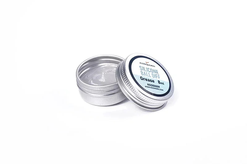 Koswork silicone ball diff grease 8ml for RC cars in silver tin, product KOS50009