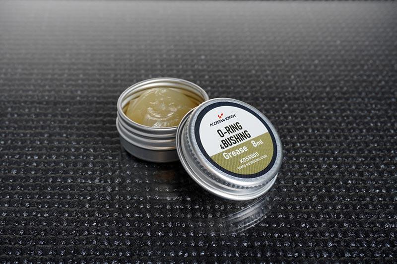 Koswork O-Ring & Bushing Grease 8ml metal tin for RC car maintenance, KOS50011 product.