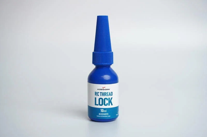 Koswork RC Thread Lock 10ml KOS50111 bottle, blue cap, for RC car accessories