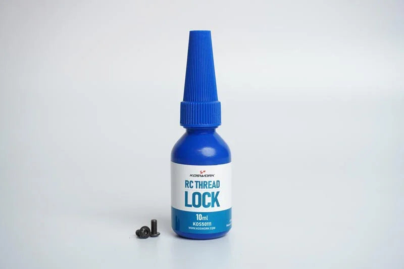 Koswork RC Thread Lock 10ml bottle blue KOS50111 for RC car accessories, with screws